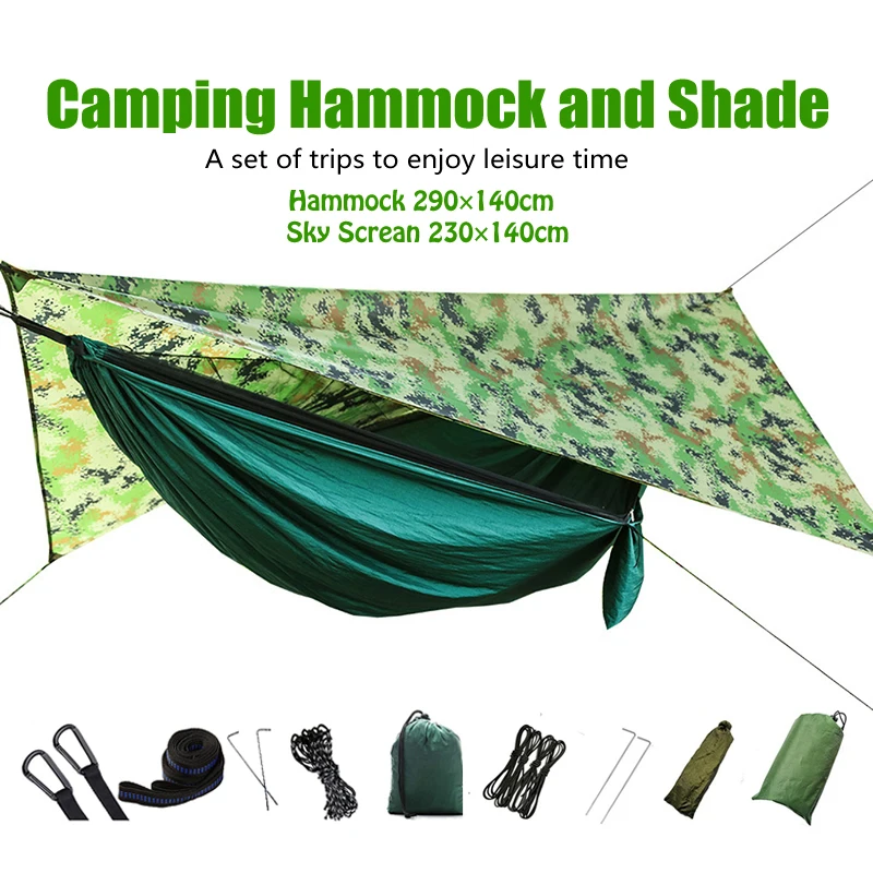 

Automatic Outdoor Camping Hammock with Mosquito Net Waterproof Awning Hanging Tent Hanging Sleeping Bed Swing Hammock 1-2 Person