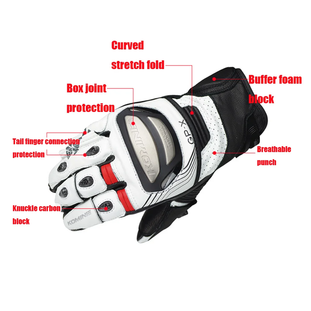 Free shipping motorcycle gloves Titanium motorcycle locomotive racing competitive leather gloves short motocicleta guantes moto