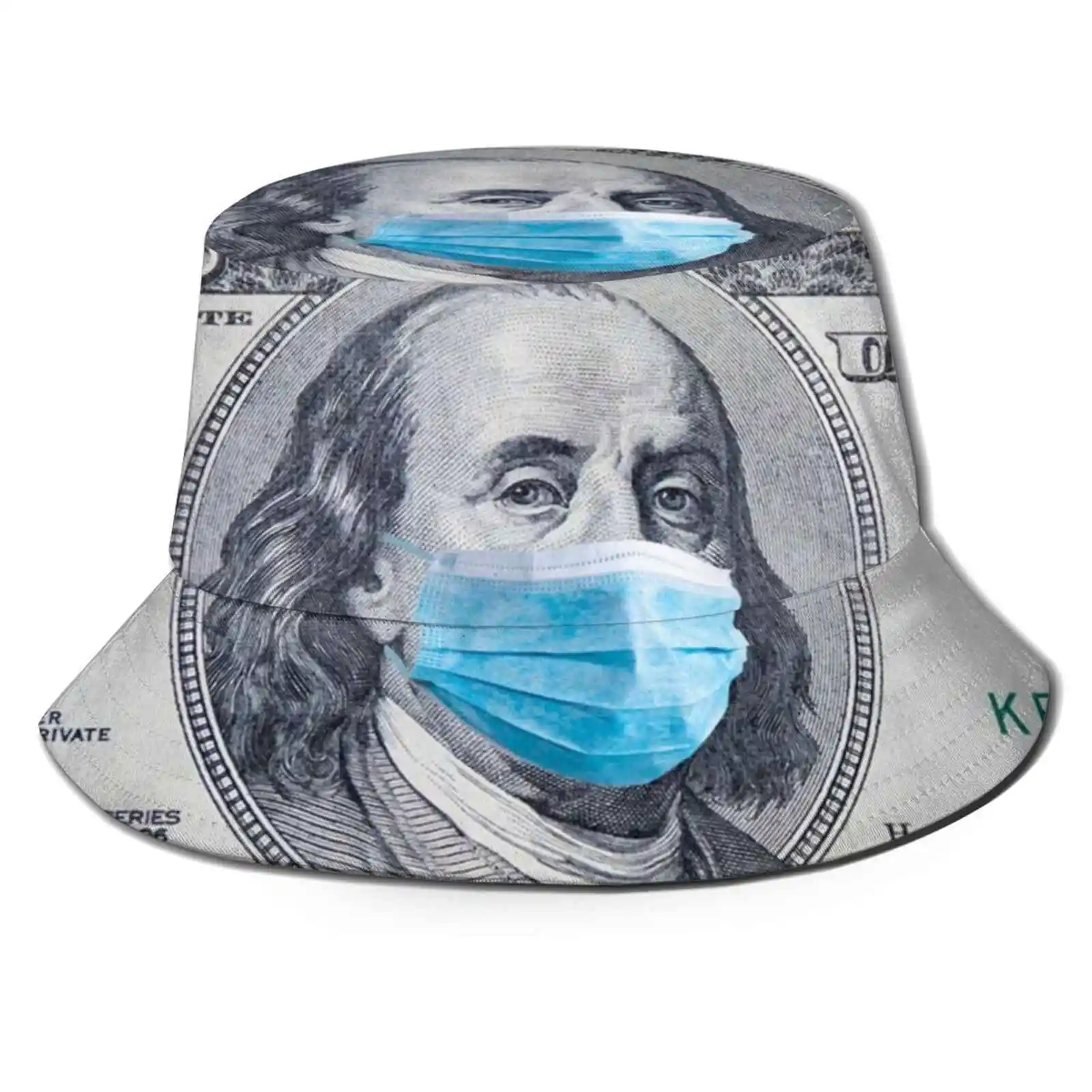 100 Dollari Bill Benjamin Franklin Outdoor Sun Fishing Panama Hats Dollar Money Sham 19 Mouth Benjamin Franklin