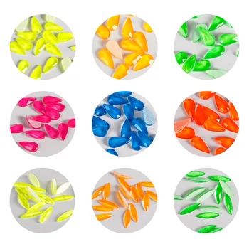 

6 Colors/pack Crystal Luminous Non Hotfix Flatback Glass Rhinestones Nail Accessory 3D Nail Art Decoration Glow In The Dark