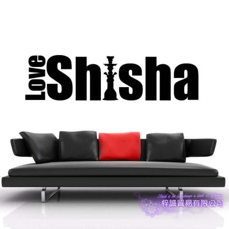 DCTAL Hookah Shop Decal Man Sticker Wall Decal Shisha Smoking Smoke Arabic Vinyl Stickers Art Mural
