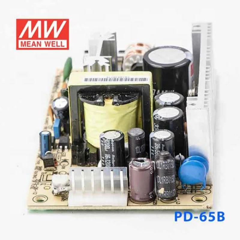 MEAN WELL PD-65B 65 Вт 5 в 24 в двойной выход импульсный источник питания 110 В/220 В переменного тока до 5 В 24 В постоянного тока 3.5A 2A Тип печатной платы открытая рамка SMPS
