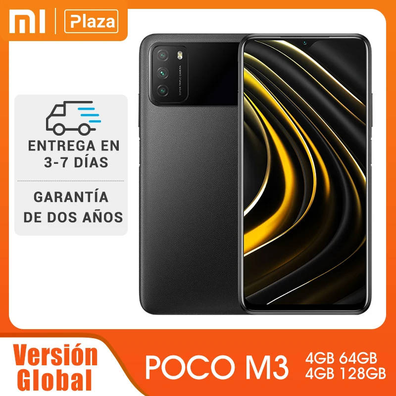 POCO M3 teléfono inteligente versión Global, 64GB/128GB Rom, Snapdragon 662, batería de 6000mAh, altavoces duales, Triple cámara de 48mp