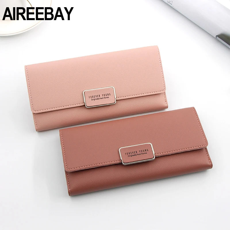 AIREEBAY женский кошелек Женский длинный вместительный с держателем для монет и карт