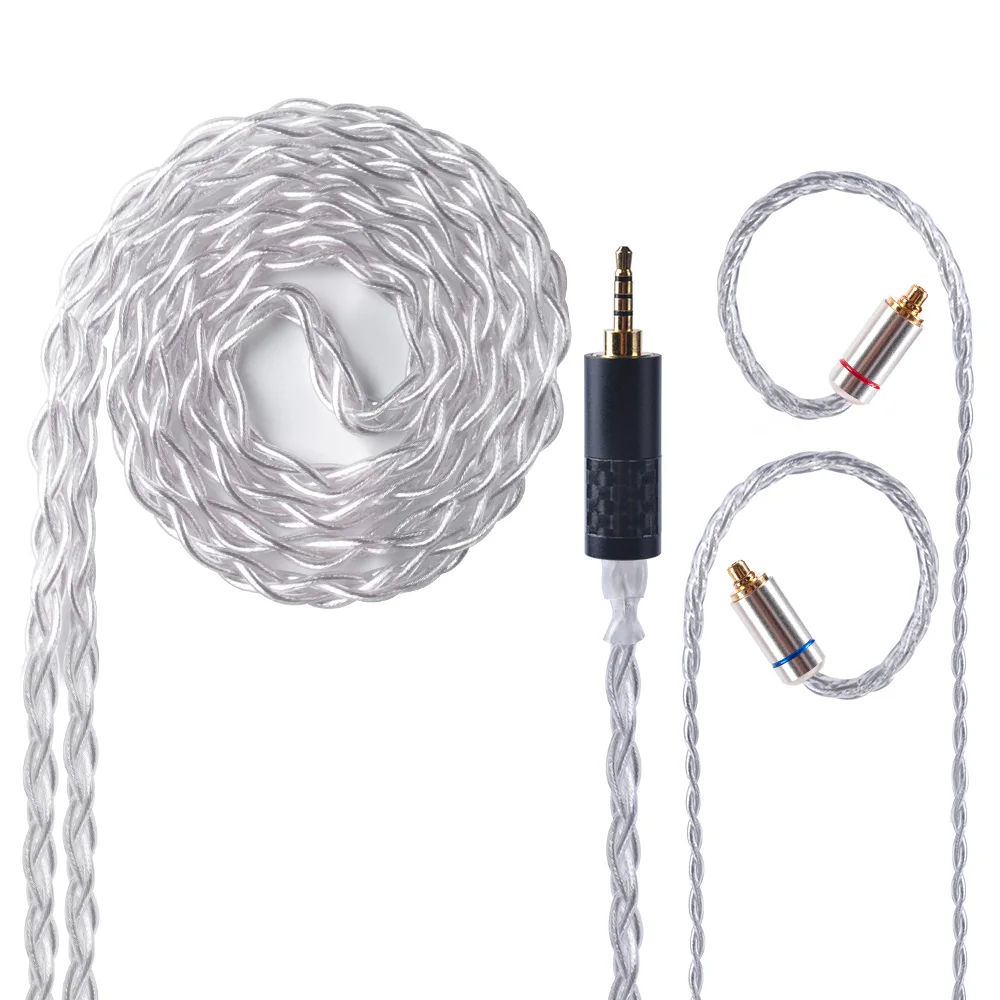 UPOCC Litz 28AWG 7N однокристальный Медный Серебряный кабель 2 5/3 5/4 4 мм сбалансированный