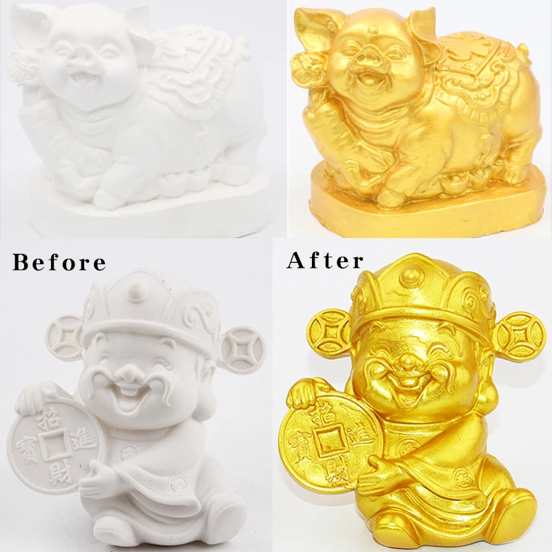 Gold Paint Wood Lacquer Metal Varnish Coating for Furniture Car Statuary Coloring Tasteless Water-based Acrylic Paint 100g