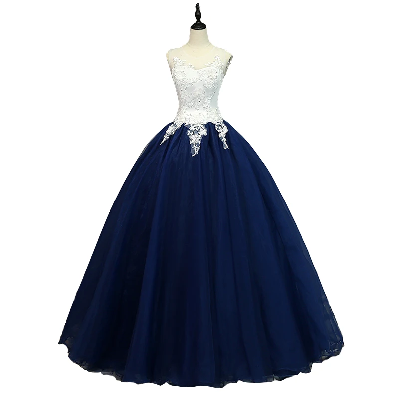 Vestidos Quinceanera 15 Anos бальные Платья пышные платья новое платье для выпускного вечера с аппликацией для вечерние платья с v-образным вырезом Vestido 0016