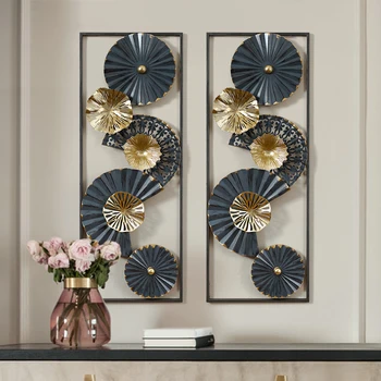 

NEW CHINESE LUXURY BLUE WROUGHT IRON WALL HANGINGS HOME LIVINGROOM WALL STICKER DECORATION HOTEL PORCH OFFICE WALL MURAL CRAFTS