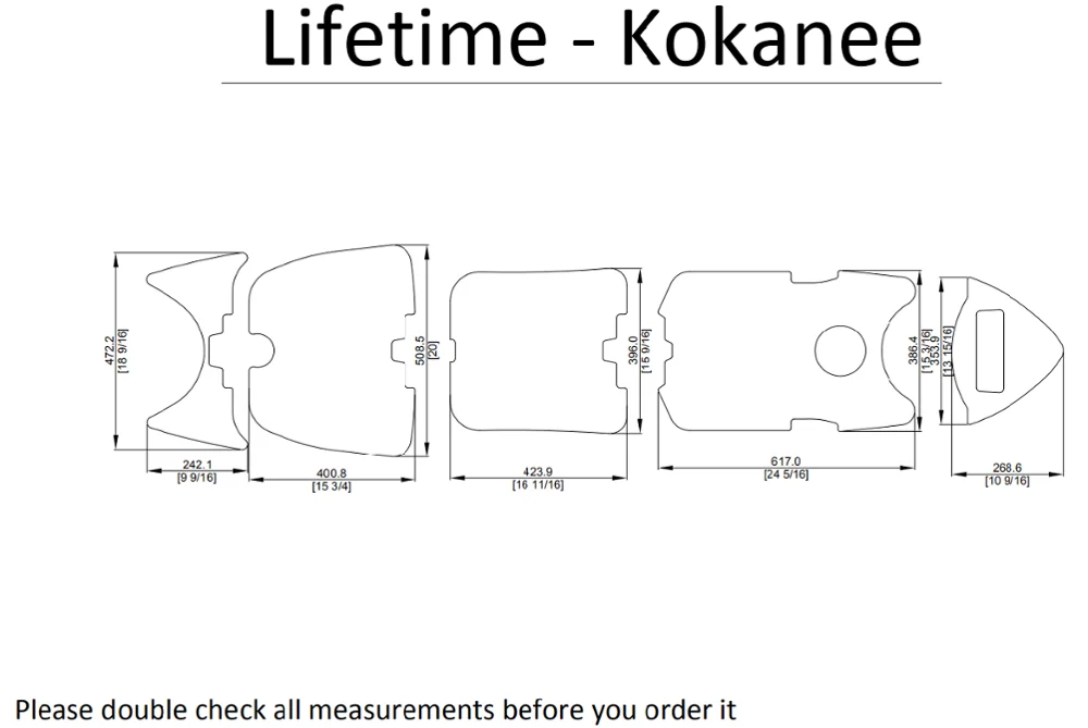 Срок службы-Kokanee Каяк Лодка EVA настил КОВРИКИ НАБОР 1/4"