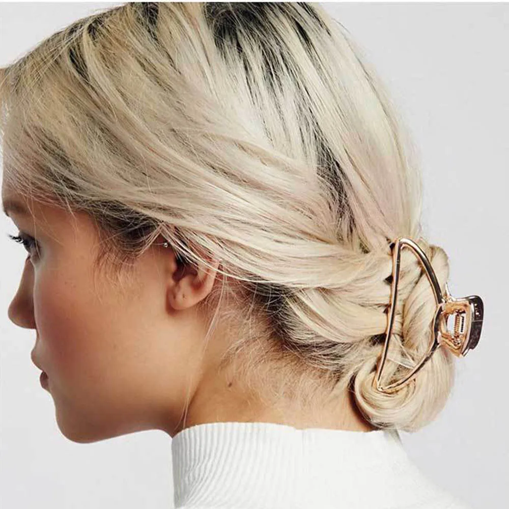 9 стилей геометрический коготь для волос для женщин девочек зажимы для волос Краб Металлическая роза золотые шпильки для волос аксессуары шпильки орнамент