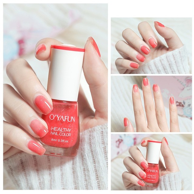 Colors Nail Polish Peel Off Normal Without Lamp Glitter Sequins Varnish Matte Quick Dry Waterproof Lasting Nail Polish