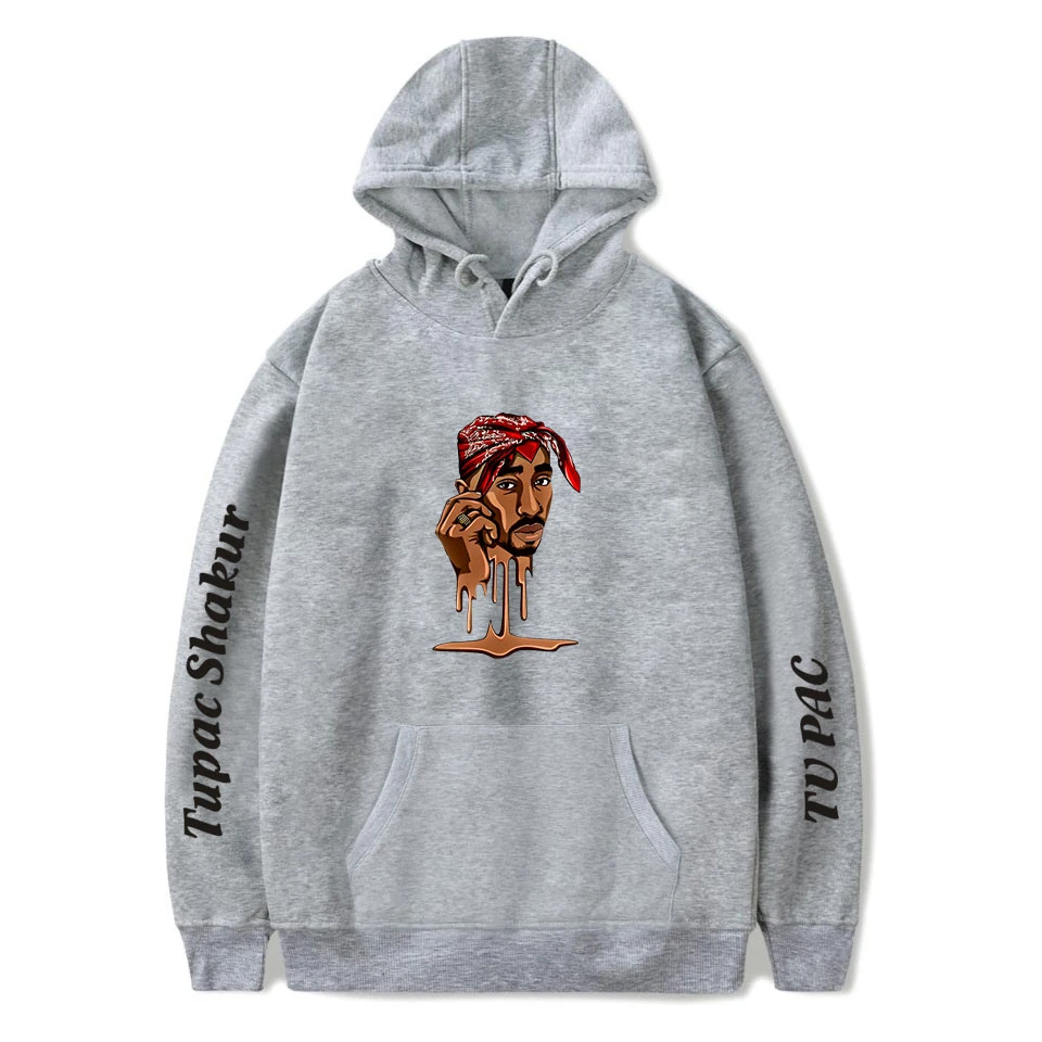 2PAC популярная женская мужская новая толстовка осень и зима для мужчин и женщин Повседневный пуловер модная теплая серая толстовка