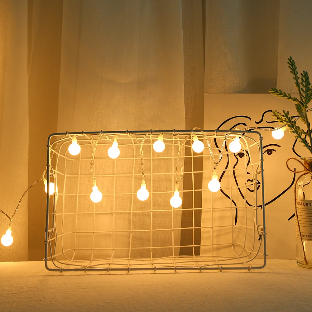 USB 20LED круглая лампочка Фея светящаяся гирлянда Рождество праздник праздничный садовый декор круглая лампочка форма дизайн так милый и красивый подарок