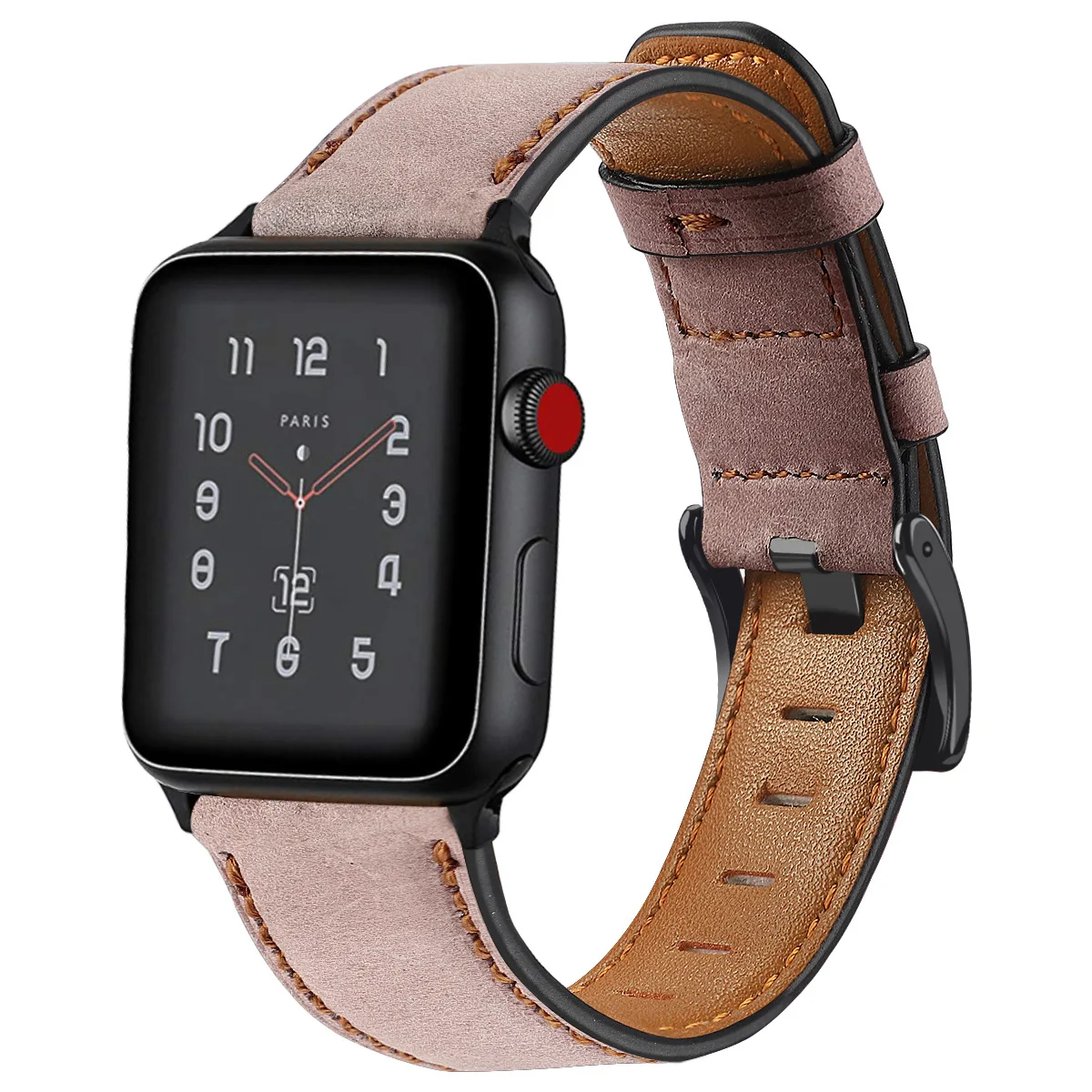 Розовый Dencent ремешок для apple watch ремешок из натуральной кожи ремешок 42 мм, 38 мм, ремешок для наручных часов iwatch, Версия 44 мм 40 мм 5/4/3/2/1 браслет аксессуары - Цвет: Розовый