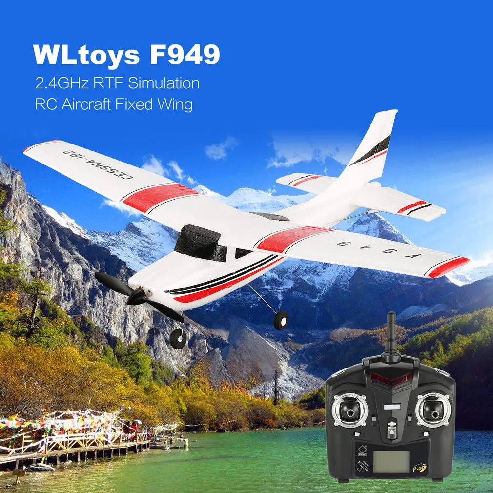 Новые оригинальные Wltoys F949 2,4G 3CH Радио RC самолет фиксированное крыло RTF самолет пульт дистанционного управления Самолет расстояние 200 м летающий детские игрушки подарок