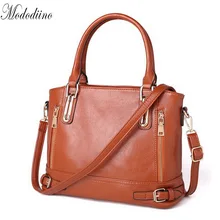Mododiino Брендовая женская сумка, масляная кожаная сумка через плечо, простая сумка на плечо, женская сумка с верхней ручкой, Роскошная сумочка коричневого цвета DNV1308