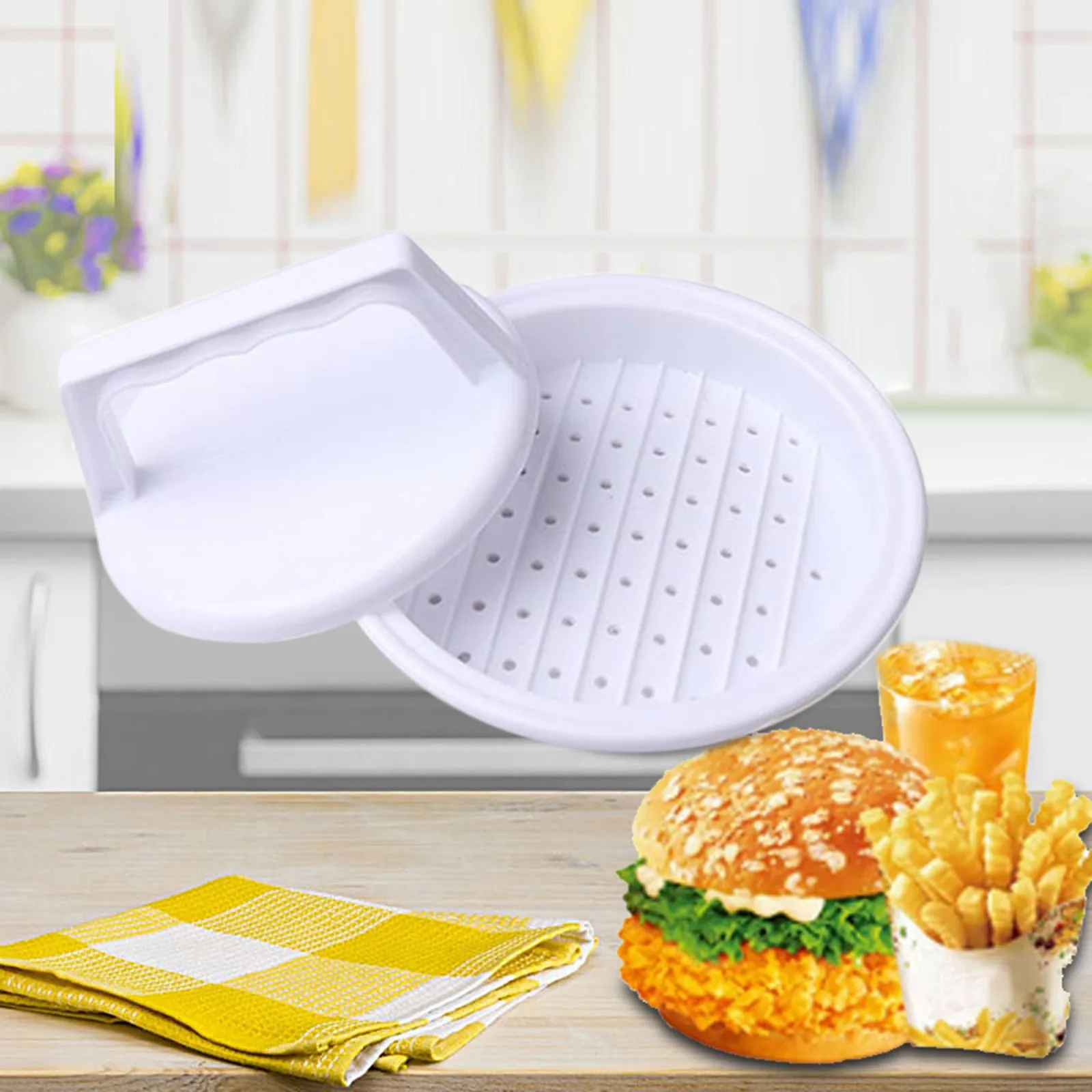 Maker Round Meat Mince BBQ Hamburger Pie Pressing And Modeling Patty Press Form Mold 2021 stable and durable | Дом и сад