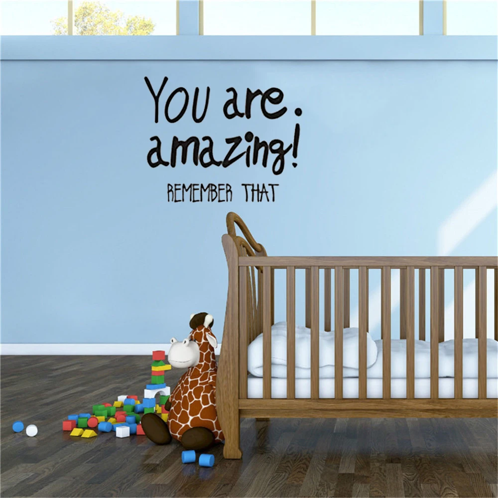 

You are Amazing Quote Wall Sticker Motivational Saying Quotes for Office Bedroom Home Decor Revocable Vinyl DW20048