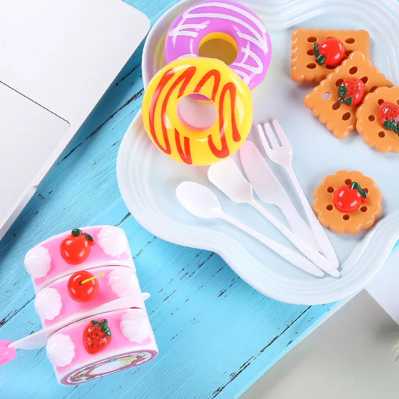 16-99PCS DIY Cake Set Toy Kitchen Food Pretend Play Cutting Fruit Birthday Toys for Kid Birthday Christmas Educational Gift
