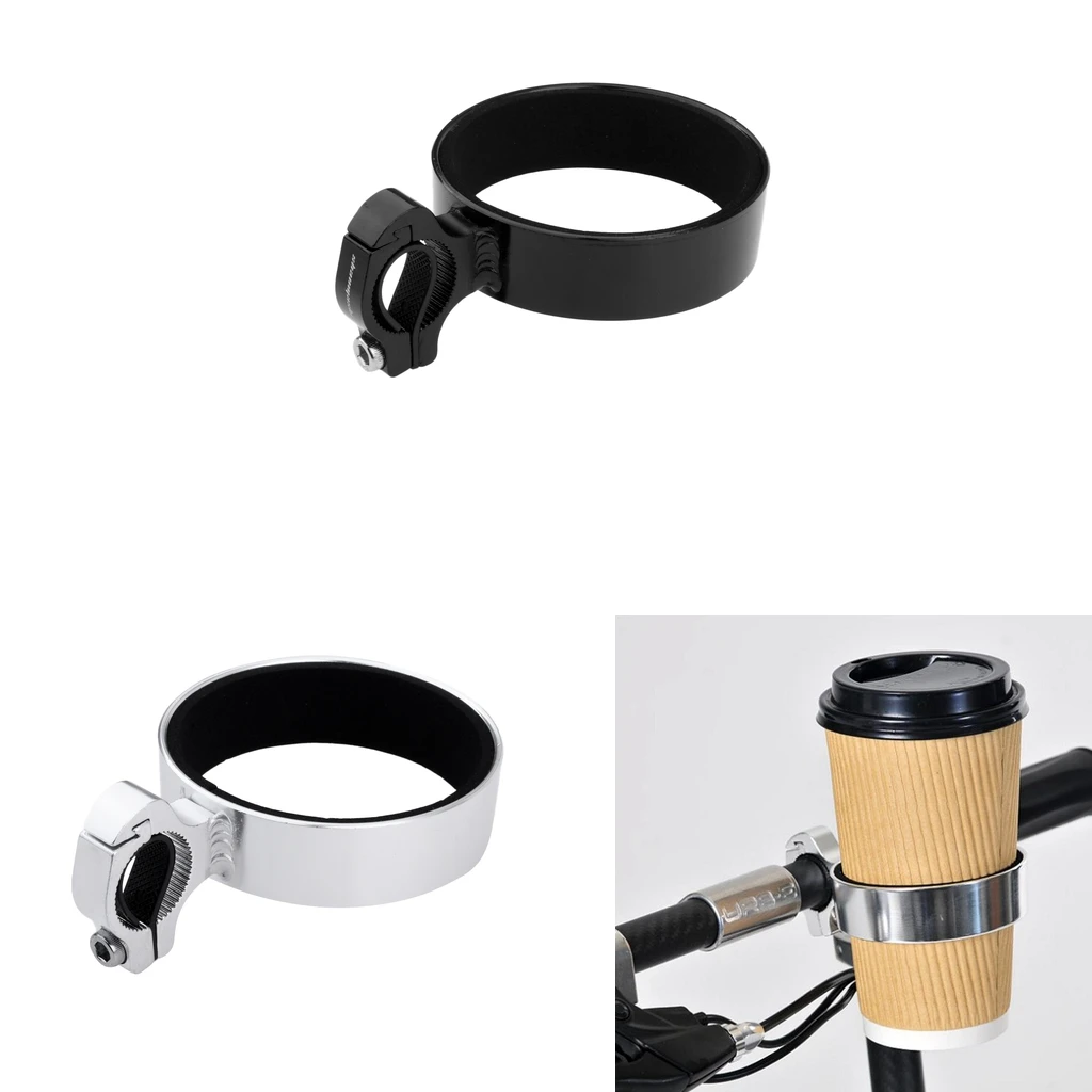 Aluminum Alloy Bicycle Cup Holder - Water Drink Coffee Cup Bottle Bike Handlebar Mount - Lightweight & Durable
