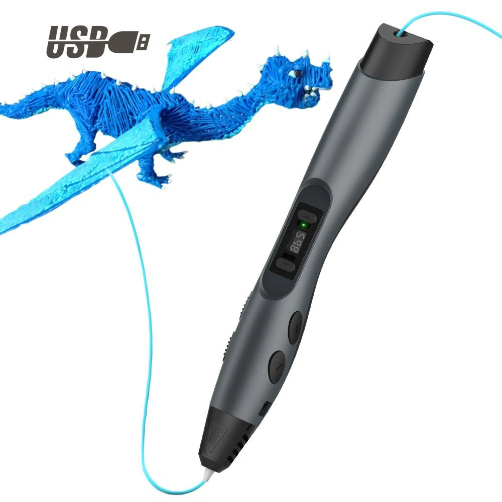 SUNLU 3D Ручка обучающая Ручка 3D для детей 3D DIY игрушки с 1,75 мм PLA ABS PCL нити с ЖК-экраном Поддержка портативного питания