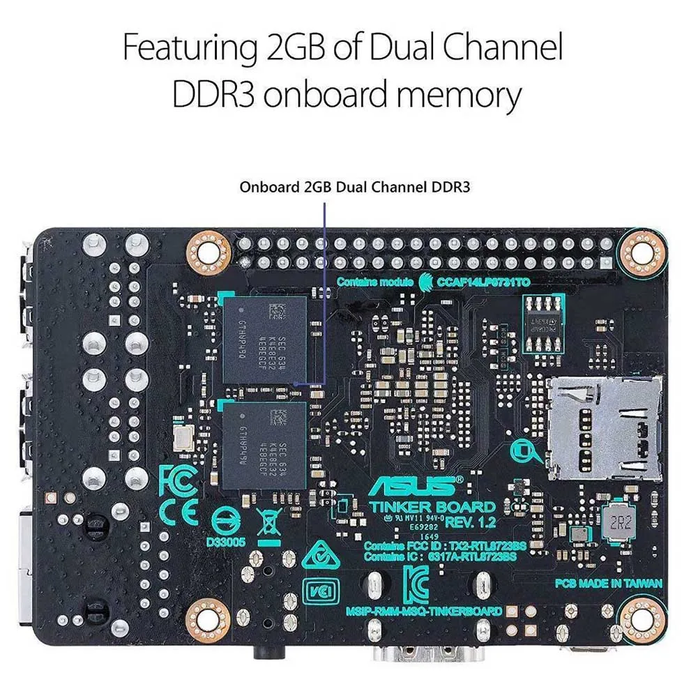 

Compact Computer DDR3 Motherboard Mainboard Ethernet 2GB RK3288 Electronic Quad Core Professional Processor For Asus Tinker