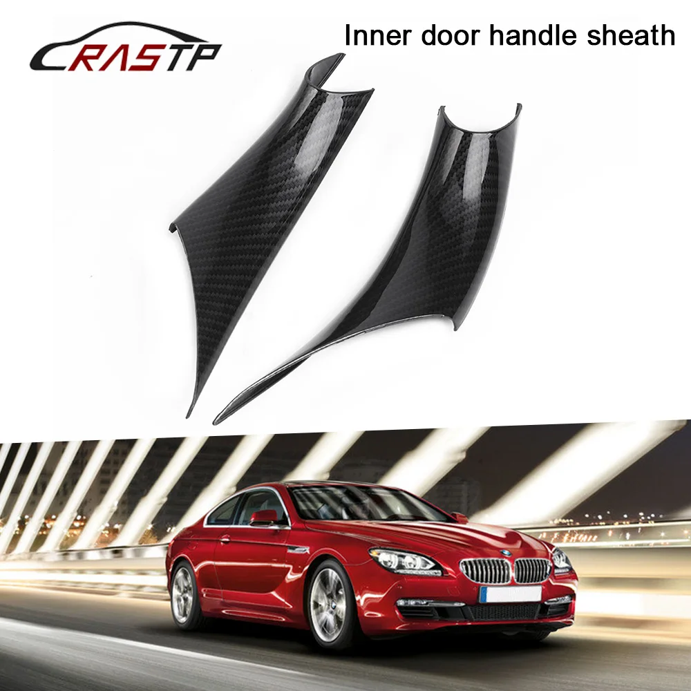 

BLack /Carbon ABS Plating Style Interior Door Handle Pull Protective Frame Cover For BMW 3 4 Series F30 F35 2012 - 2016 BMW003