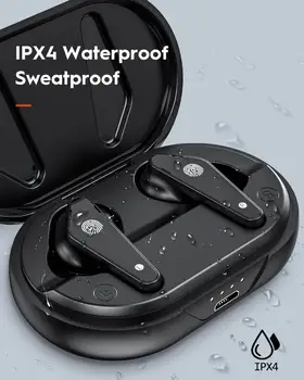 

IKOLE TWS Bluetooth 5.0 Wireless Earphone Charging Case with Wireless ChargeHeadphone Stereo Bass Sport Earbuds With Microphone