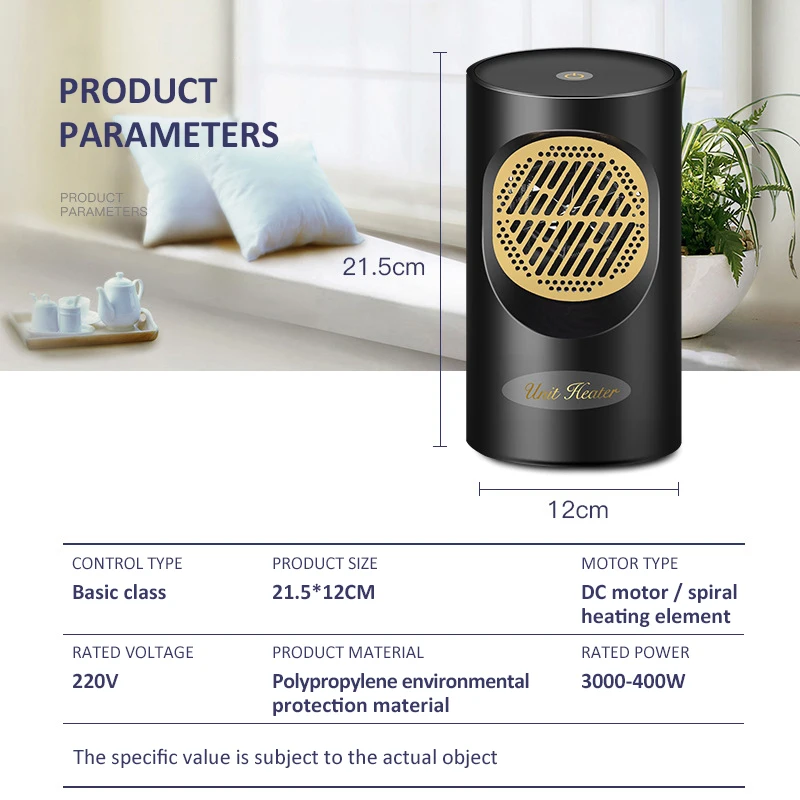 Electric Wall Heater Mini Portable Plug-in Personal Space Warmer for Indoor Heating Camping Any Place Adjustable Mini heater