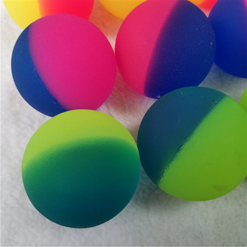 1 шт. двухцветные резиновые надувные шарики для детей, эластичный резиновый мяч для детей, забавные уличные игрушки для пинбола 5,5 см