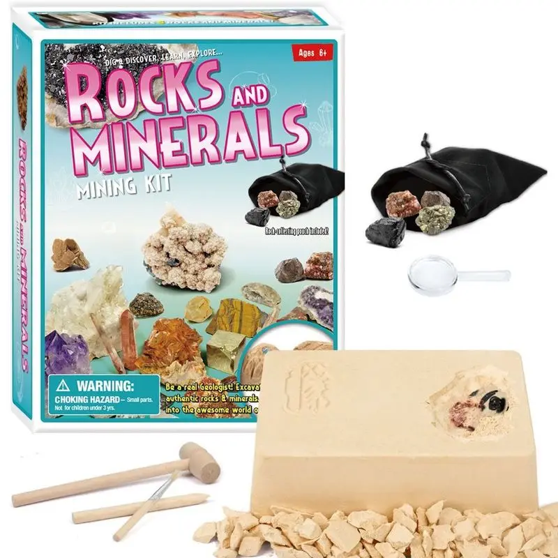 DIY Mining Crystal Pirate Treasure Gems Archaeology Children's Puzzle Exploration Excavation Toys 3