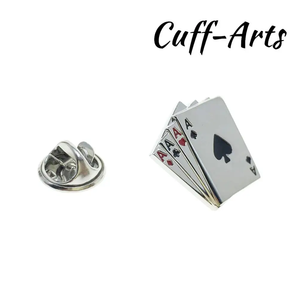 Нагрудные значки с 4 игральными картами лацканами модные броши новинка булавка