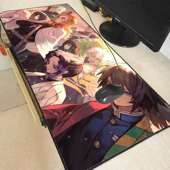 

MRGBEST Anime Naruto Kimetsu No Yaiba Gaming Mouse Pad RGB PC Computer Gamer Mousepad Desk Mat Locking Edge for CS GO LOL Dota