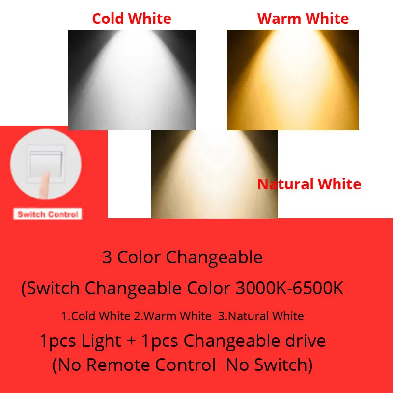 3 Color Changeable Morder светодиодный светильник RGB 3W 6 Вт 9 Вт 12 Вт настенная галерея передний балкон прихожая прохода потолок лампы коридора точечный светильник - Испускаемый цвет: 3 Color Changeable