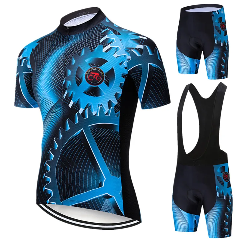 

Weimostar Blue Gear Cycling Clothing Men 2019 Sumemr MTB Bike Clothing Short Sleeve Cycling Jersey Set Quick Dry Bicycle Wear