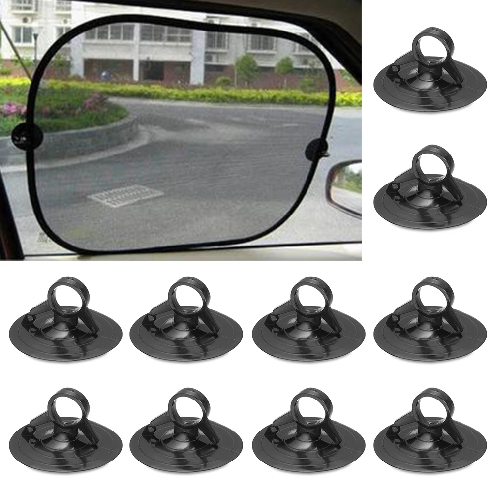 10PCS PVC transprent/black rubber suction cup hook wall hanger car sunshade hooks home kitchen bathroom sucker accessory tool multi purpose hooks suction cup hook kitchen hooks