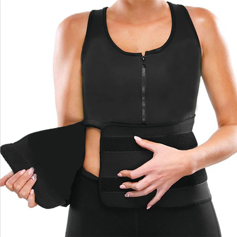 

Women Sweat Vest Waist Trainer for Women Weight Loss Neoprene Sauna Slimming Vest with Adjustable Waist Trimmer Belt