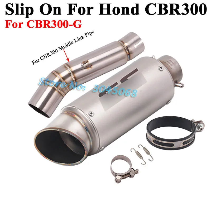 Для Honda CBR300 CB500X CBR500 CB500F CBR500R мотоцикл Yoshimura выхлоп Escape Модифицированная средняя Соединительная труба глушитель дБ убийца - Цвет: For CBR300-G