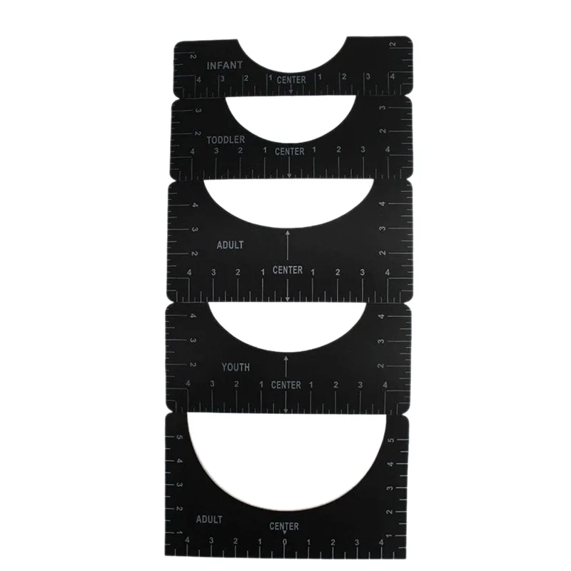 T-shirt positioning ruler vinyl guide rail center design measuring tool 5 pieces | Канцтовары для офиса и дома
