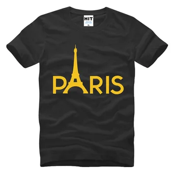 

Creative Paris Eiffel Tower Printed Mens Men T Shirt T-shirt Fashion Summer New Short Sleeve O Neck Cotton Tshirt Tee