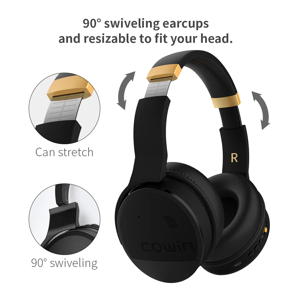 COWIN Новая беспроводная Bluetooth гарнитура ANC 30дБ шумоподавление Накладные наушники 15 часов музыки игровые компьютерные наушники E8