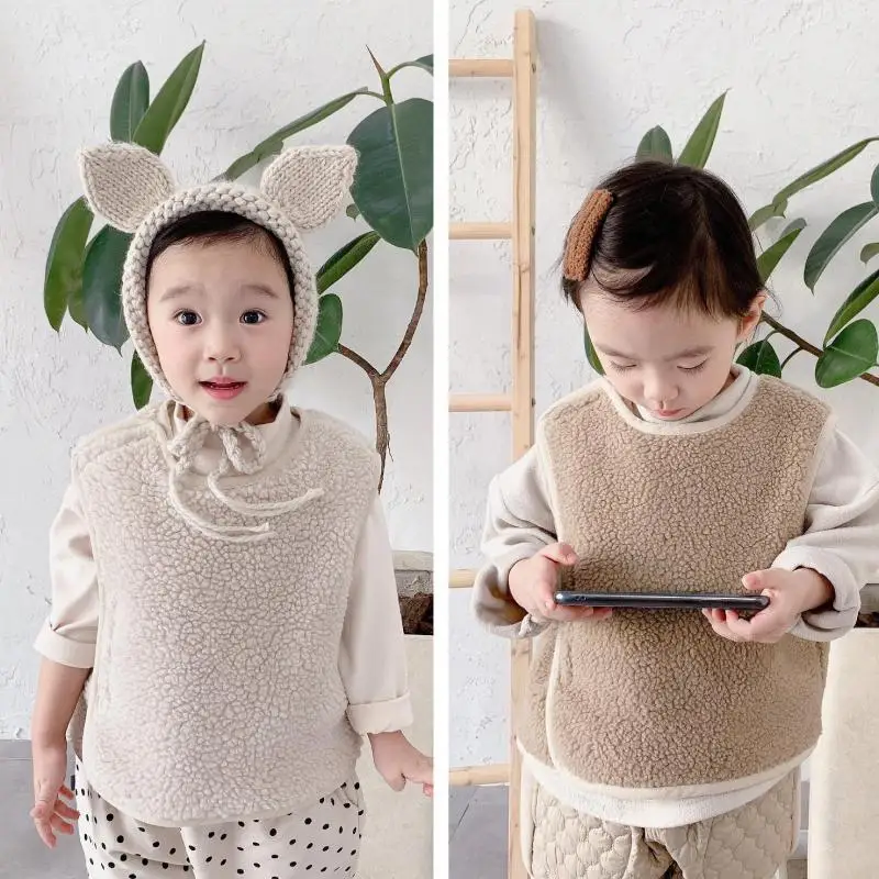 Куртки без рукавов для малышей и детей постарше из Полар-флиса мягкие жилеты