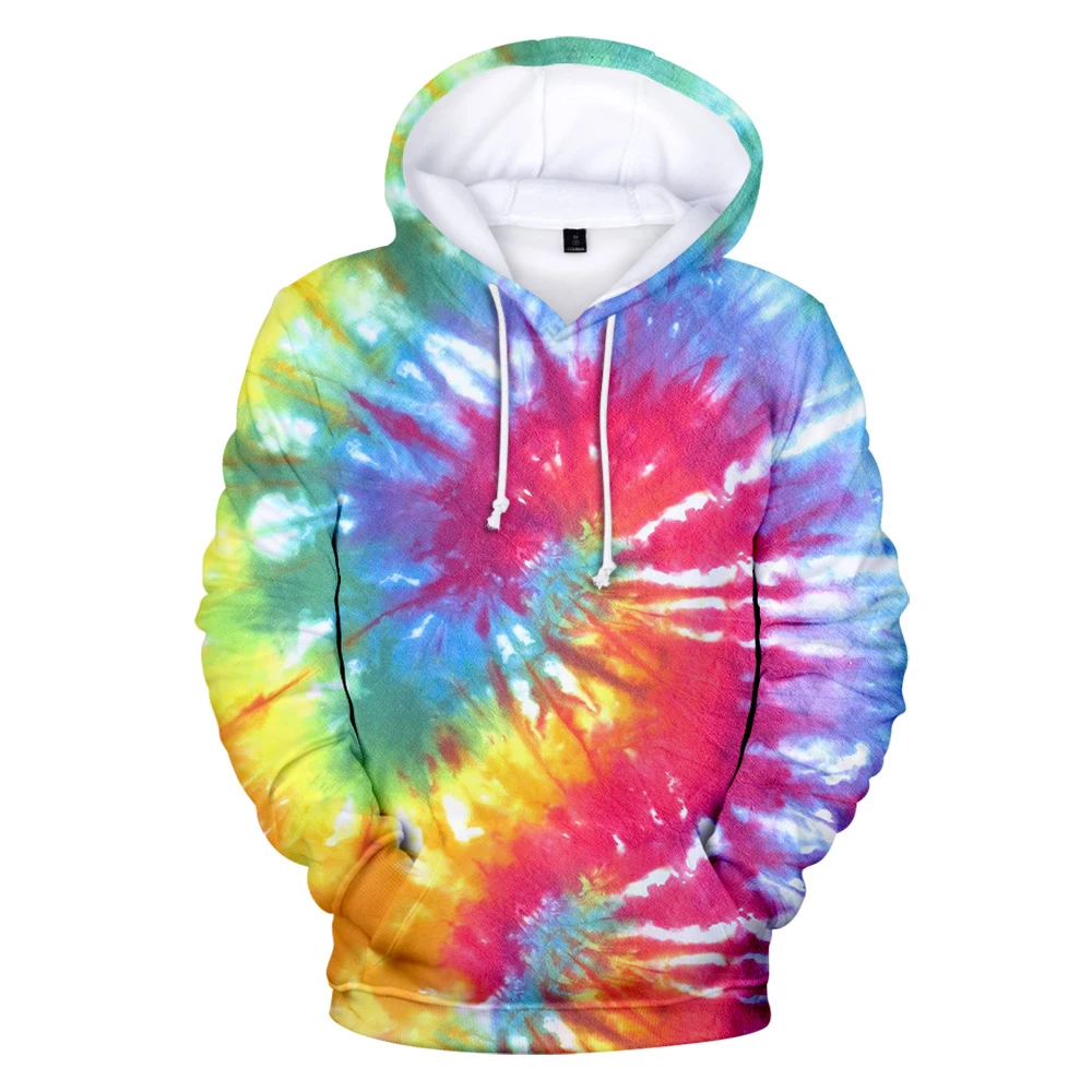 Осенняя удобная толстовка с 3D принтом tie-dye, Мужская/Женская Повседневная Синяя толстовка с 3D принтом tie-dye, зимняя уличная одежда