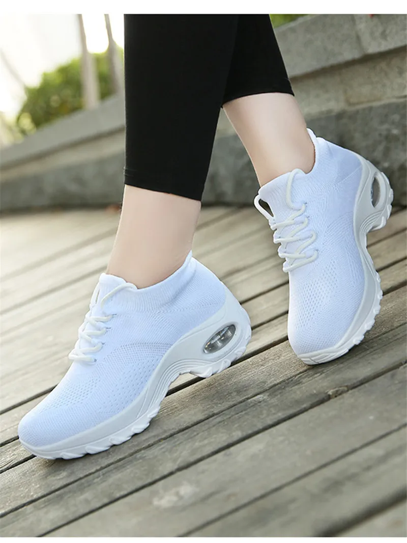 Shoes Woman Sneakers Increase Platform Trainers Women Shoes Casual Lace-Up Feminino Mesh Shoes Womens Sneakers Plus Size VT624 (13)