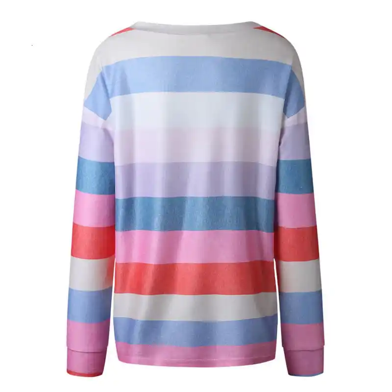 womens autumn winter fashion printing o-neck long sleeve color