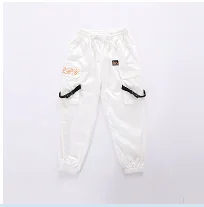 Детский танцевальный костюм для джаза белые леопардовые штаны для девочек комплект в стиле хип-хоп, детский модный подиумный показ, модельная одежда для сцены - Цвет: Pants