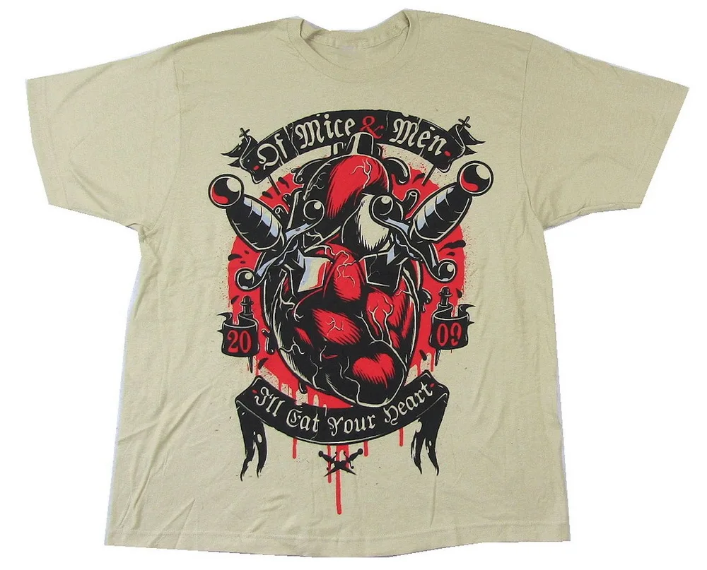 Heart Tan T Shirt Katun Merch Resmi 