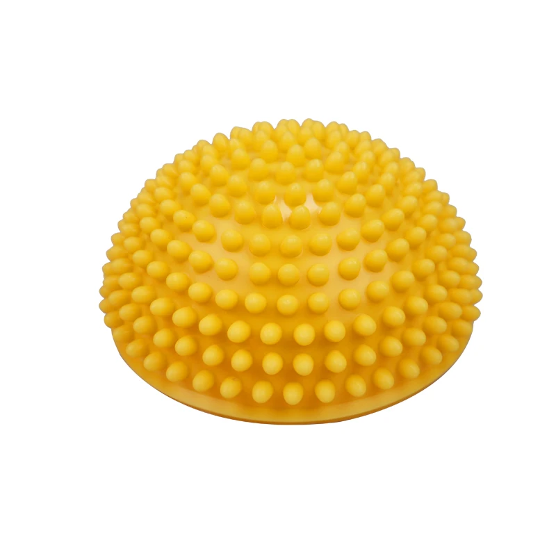 Цвет: желтый Inflatable Half Sphere Yoga Balls PVC Massage Fitball Exercises Trainer Balancing Ball For Gym Pilates Sport Fitnes for Children - Цвет: Цвет: желтый