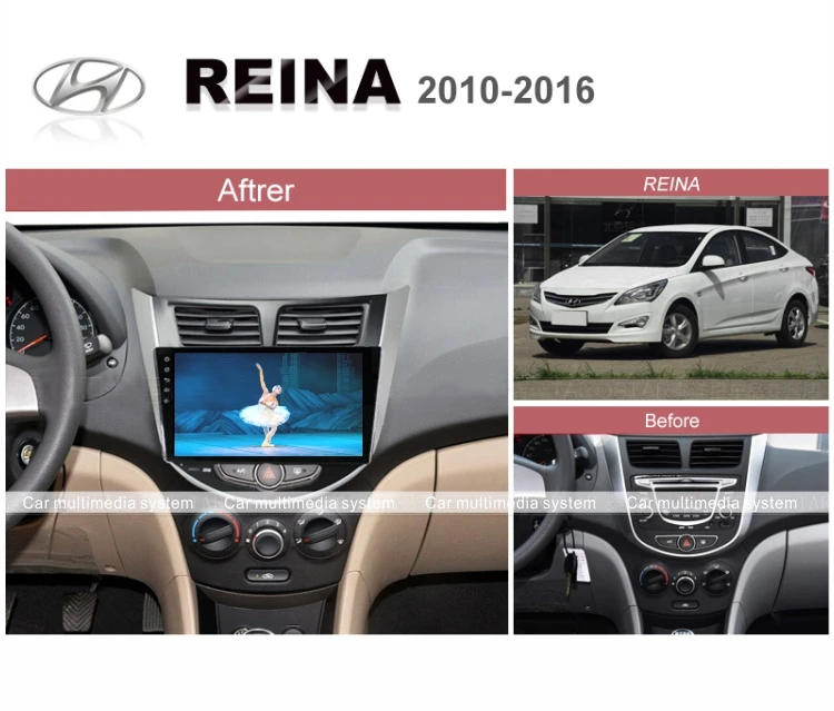 Excellent Android 9.0 Car Radio Multimedia Video Player Navigation GPS For solaris Hyundai 1 2 Accent Reina Verna sedan 2010-2016 carplay 1