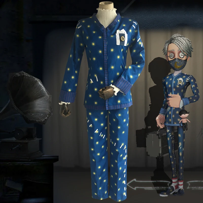 Костюмы для косплея, персонаж игры V, выживший эмбалмер, Aesop, Карл, карнавальный костюм, костюм человека из кожи мечты, костюмы, синие костюмы, пижамы